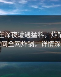 圈内人在深夜遭遇猛料，炸锅，秘语空间全网炸锅，详情深扒